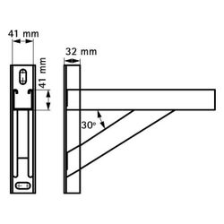 Walraven Strut Wandkonsole 41x41mm, 600x50x350mm mit Stütze 600mm, feuerverzinkt... WALRAVEN-6601894 8712993062249 (Abb. 1)