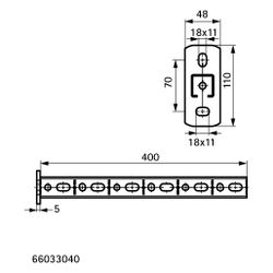 Walraven RapidRail Wandkonsole 30x30mm, Länge 400mm mit Schnittmarkierungen, elektro... WALRAVEN-66033040 8719942084826 (Abb. 1)