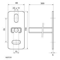 Walraven RapidRail Wandkonsole 30x30mm, Länge 300mm, Edelstahl V4A... WALRAVEN-6607230 8712993284696 (Abb. 1)