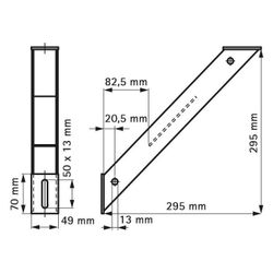 Walraven Strut Stützbalken 45 Grad, Verstärkungsstütze für Wandkonsole, BUP Stahl... WALRAVEN-66288530 8712993967087 (Abb. 1)