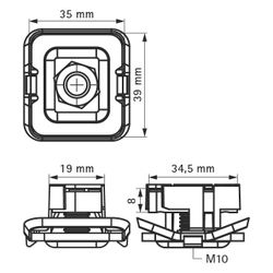 Walraven RapidStrut Schiebemutter G2 M10, 41x43x24mm mit Klemmfeder POM, Edelstahl ... WALRAVEN-665175110 8719942024990 (Abb. 1)