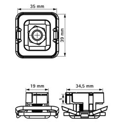 Walraven RapidStrut Schiebemutter G2 M12 BUP, 43x41x24mm mit Klemmfeder POM, Stahl... WALRAVEN-665185112 8712993105687 (Abb. 1)
