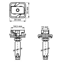 Walraven RapidStrut Kugelgelenksatz, Länge 80mm M8, elektrolytisch verzinkt... WALRAVEN-66530805 8712993443871 (Abb. 1)