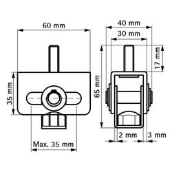 Walraven Schiebestück Länge 65mm Innengewinde M8/10 x Außengewinde M10, elektrolytisc... WALRAVEN-6653310 8712993284962 (Abb. 1)