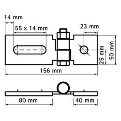 Walraven Strut Gelenkverbinder kurz/lang BUP, 40x80mm stufenlos verstellbar... WALRAVEN-66581822 8712993840038 (Abb. 1)
