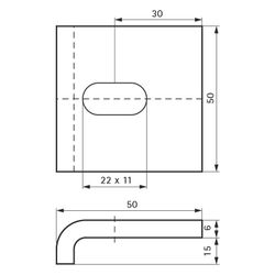 Walraven Strut Trägerklemmplatte, M10 für Flanschstärke bis 15mm, elektrolytisch ver... WALRAVEN-66583741 8712993189274 (Abb. 1)