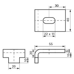Walraven Strut Trägerklemmplatte plus, M10 für Flanschstärke bis 15mm, elektrolytisc... WALRAVEN-66583761 8712993189298 (Abb. 1)
