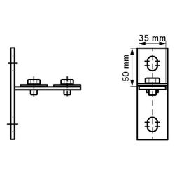 Walraven Strut Stirnflansch waagerecht, für RapidStrut-Schienen 41x21/41/21D, elektr... WALRAVEN-66583801 8712993906475 (Abb. 1)