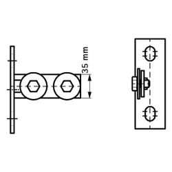 Walraven Strut Stirnflansch senkrecht, für RapidStrut-Schienen 41x21/41/21D, elektro... WALRAVEN-66583802 8712993919413 (Abb. 1)