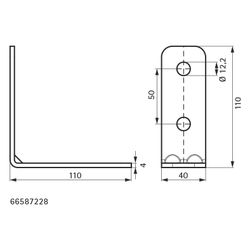 Walraven Strut Schienenverbinder 90 Grad, 110x40x110mm mit 4-Loch 12, Edelstahl 1.44... WALRAVEN-66587228 8719942028462 (Abb. 1)