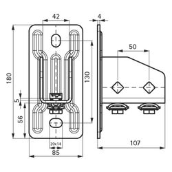 Walraven RapidStrut Schienenfuß G2, für Strut bis Höhe 82mm, Edelstahl... WALRAVEN-665875400 8719942017657 (Abb. 1)