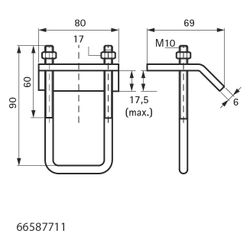 Walraven Strut Trägerklammer, M10 für Profil 41x21/41, Edelstahl... WALRAVEN-66587711 8719942017473 (Abb. 1)