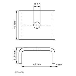 Walraven Strut Unterlegscheibe U BUP, 40x50x21,5mm Innendurchmesser 17mm... WALRAVEN-66588016 8712993033829 (Abb. 1)