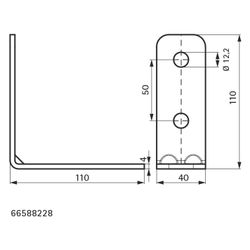 Walraven Strut Schienenverbinder 90 Grad, 110x100mm lang/lang 4-Loch, BUP Stahl... WALRAVEN-66588228 8712993196258 (Abb. 1)