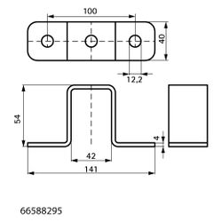 Walraven Strut Kreuzverbinder BUP, für RapidStrut Schienen 41x51mm, Stahl... WALRAVEN-66588295 8719942028769 (Abb. 1)