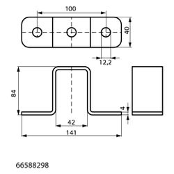 Walraven Strut Kreuzverbinder BUP, für RapidStrut Schienen 41x82mm, Stahl... WALRAVEN-66588298 8712993189380 (Abb. 1)