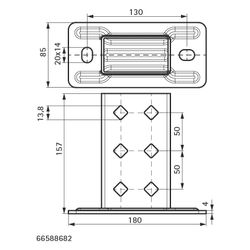 Walraven Strut Schwerlast-Schienenfuß, Vierkantprofil für Schiene 41x82/41D, BUP Sta... WALRAVEN-66588682 8712993196326 (Abb. 1)