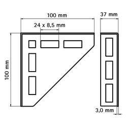 Walraven Knotendreieck 100x100x37mm, für RapidRail, Stahl feuerverzinkt... WALRAVEN-6661110 8712993083831 (Abb. 1)
