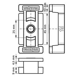 Walraven Gleitstück GFRP M10 BUP, 70x35x21mm für viele RapidStrut Schienen... WALRAVEN-6662810 8712993177523 (Abb. 1)