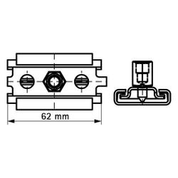 Walraven Gleitlager ES-1S M8/M10 einzeln, für axiale Verschiebung, POM, Stahl elektro... WALRAVEN-6663410 8712993936601 (Abb. 1)