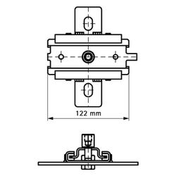 Walraven Gleitlager ES-1MV M10/M12 einzeln, für axiale Verschiebung, POM, Stahl elekt... WALRAVEN-6663412 8712993936625 (Abb. 1)