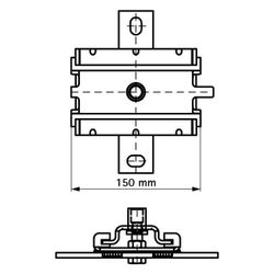 Walraven Gleitlager ES-1MV M12/M16 einzeln, für axiale Verschiebung, POM, Stahl elekt... WALRAVEN-6663416 8712993936632 (Abb. 1)