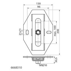 Walraven Gleit-Expansionsschieber BUP M8/M10, einzeln für axiale Verschiebung, Stahl... WALRAVEN-6668310 8712993169214 (Abb. 1)
