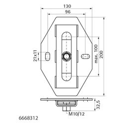 Walraven Gleit-Expansionsschieber BUP M10/M12, einzeln für axiale Verschiebung, Stahl... WALRAVEN-6668312 8712993169221 (Abb. 1)