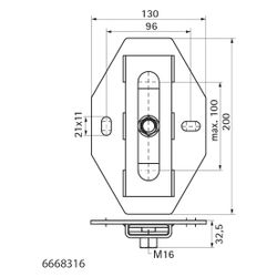 Walraven Gleit-Expansionsschieber BUP M16, einzeln für axiale Verschiebung, Stahl... WALRAVEN-6668316 8712993169238 (Abb. 1)