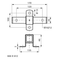 Walraven Expansionsschieber BUP, Anschluss M10/M12, doppelt axiale Verschiebung stehe... WALRAVEN-6668612 8712993169245 (Abb. 1)
