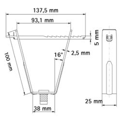 Walraven Britclips Deckenhänger Rapid RTB 13mm einteilig, für Trapezblech, Stahl... WALRAVEN-6781013 8712993559930 (Abb. 1)