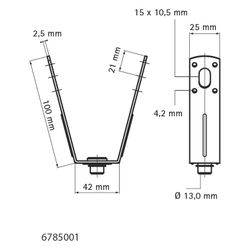 Walraven Trapezaufhänger Durchmesser 13mm VdS-Zulassung, sendzimirverzinkt... WALRAVEN-6785001 8712993285259 (Abb. 1)