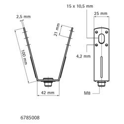 Walraven Trapezaufhänger Innengewinde M8 VdS-Zulassung, sendzimirverzinkt... WALRAVEN-6785008 8712993285266 (Abb. 1)