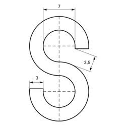 Walraven S-Haken, Stärke 3mm Durchmesser 7mm, elektrolytisch verzinkt... WALRAVEN-6941030 8712993542758 (Abb. 1)