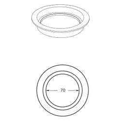 Walraven Mengering Dichtungsring I DN 70, GA-Muffe auf SML/GA, EPDM, Schwarz... WALRAVEN-7300070 8712993375219 (Abb. 1)