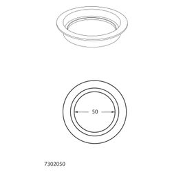 Walraven Mengering Dichtungsring IS DN 50, GA-Muffe auf HT/PE, EPDM, Schwarz... WALRAVEN-7302050 8712993375325 (Abb. 1)