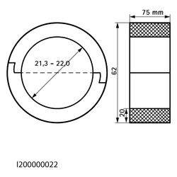 Walraven Bisofix Kälterohrträger PIR20, Länge 75mm -45 bis 105 Grad C, für Rohrdur... WALRAVEN-I200000022 8712993986354 (Abb. 1)