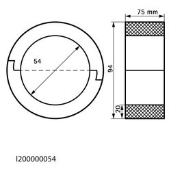 Walraven Bisofix Kälterohrträger PIR20, Länge 75mm -45 bis 105 Grad C, für Rohrdur... WALRAVEN-I200000054 8712993986552 (Abb. 1)