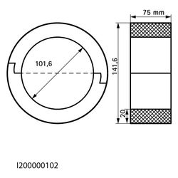Walraven Bisofix Kälterohrträger PIR20, Länge 75mm -45 bis 105 Grad C, für Rohrdur... WALRAVEN-I200000102 8712993993406 (Abb. 1)