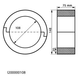 Walraven Bisofix Kälterohrträger PIR20, Länge 75mm -45 bis 105 Grad C, für Rohrdur... WALRAVEN-I200000108 8712993995790 (Abb. 1)