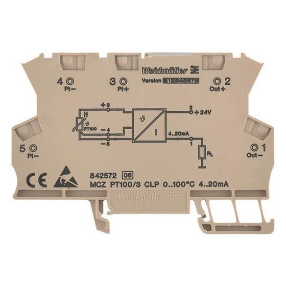 Weidmüller Signalwandler MCZ PT100/3 CLP, 0-120 Grad C, 4-20mA