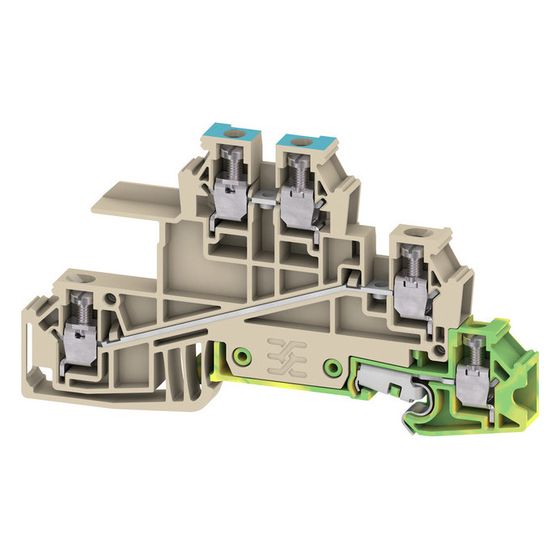 Weidmüller Verteiler-Reihenklemme WDL 2.5/S/N/L/PE, 400 V, 24 A, Thermoplast, Beige