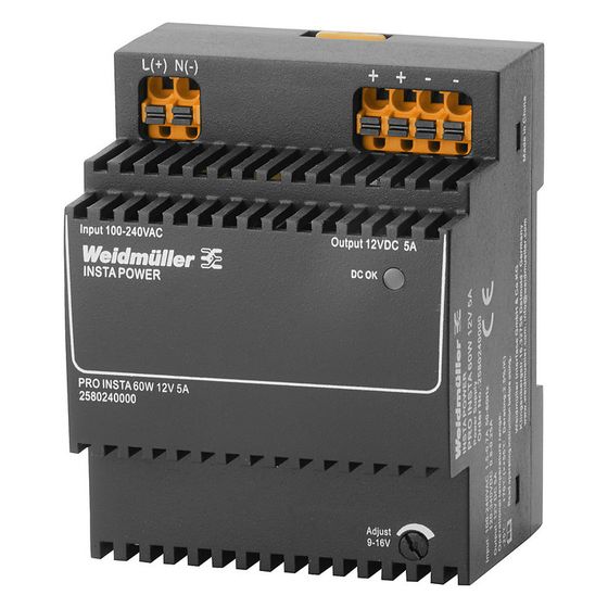 Weidmüller Stromversorgung PRO INSTA 60W, 12V 5A, 72x90x60mm, IP20
