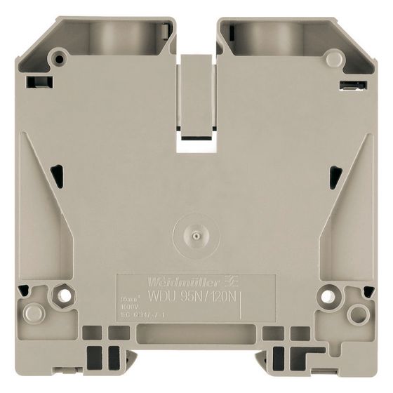 Weidmüller Durchgangsklemme WDU 95N/120N, 120mm2, 1000V, 269A, 27x91x90mm, Thermoplast, Beige