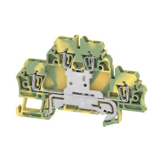 Weidmüller Schutzleiter-Reihenklemme ZDK 2.5PE, 5,1x79,5x53mm, Thermoplast, Grün/Gelb, 1690000000