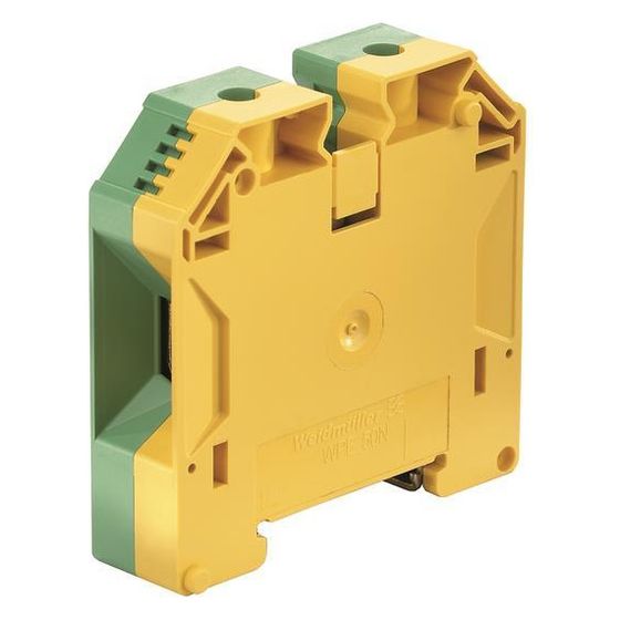Weidmüller Erdungsklemme WPE 70N/35, 70mm2, Schraubanschluss, Thermoplast, Grün/Gelb