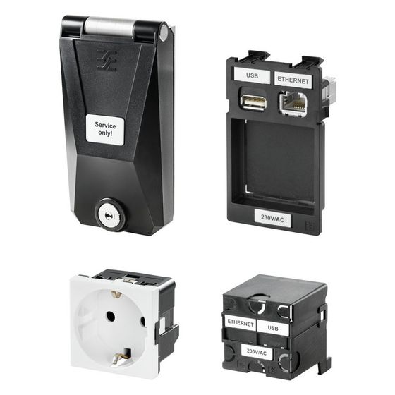 Weidmüller FrontCom Set IE-FC-SET-SPDEK001-KY-P, 40x67x134mm, mit Abschirmung, RAL 9005