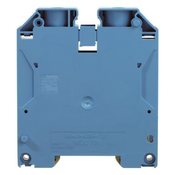 Weidmüller Durchgangs-Reihenklemme WDU 70N/35, 192A, 1000V, 20,5x75x85mm, Thermoplast, Blau