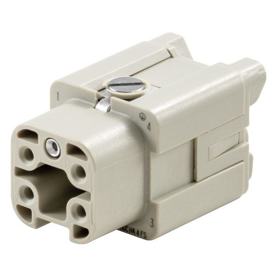Weidmüller HDC HA 4 FS Steckverbindereinsatz, 4-polig 16A 400V, Thermoplast, Silber, 21x36,5x21mm