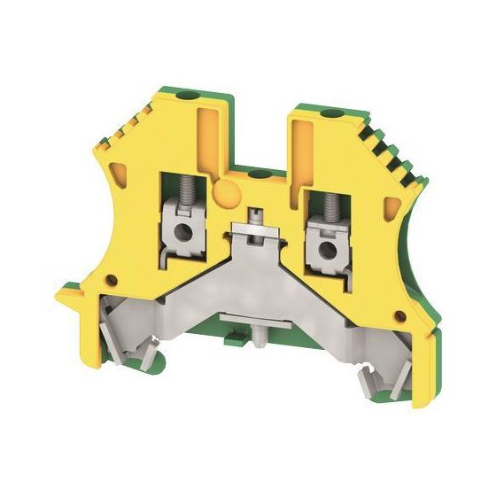 Weidmüller Erdungsklemme WPE 2.5, 5,1x60x46,5mm, Thermoplast, grün/gelb
